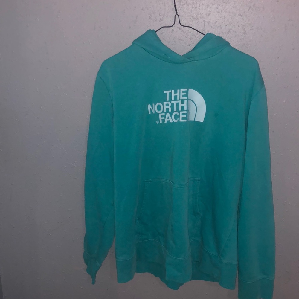 teal XXL women’s North Face hoodie